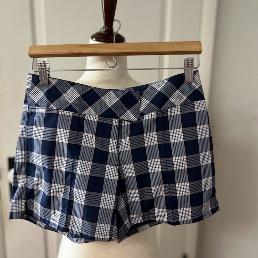 Plaid golf shorts